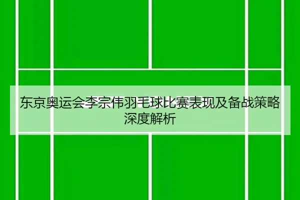 东京奥运会李宗伟羽毛球比赛表现及备战策略深度解析 - HTH SPORTS